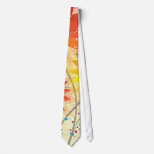 Modern Floral Illustration Tie