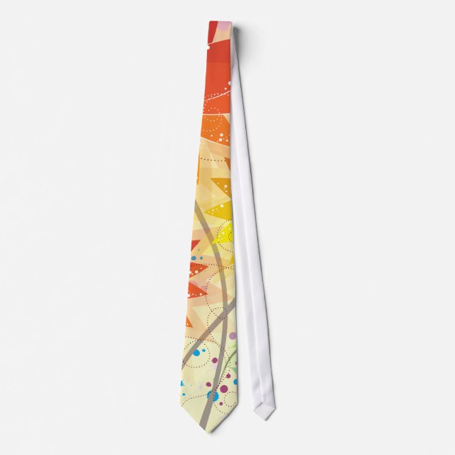 Modern Floral Illustration Tie (Front)