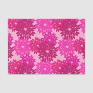Modern Floral Kimono Print, Pink, Fuchsia and Wine Tissue Paper