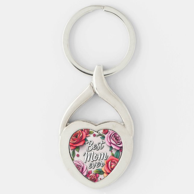 Modern Floral Luxury Gift Collection Key Ring (Front)