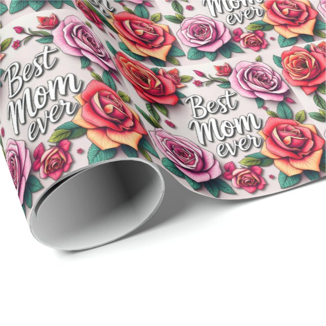 Modern Floral Luxury Gift Collection Wrapping Paper (Roll Corner)