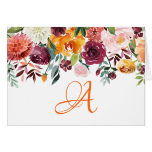 Modern Floral Monogram Design Customized