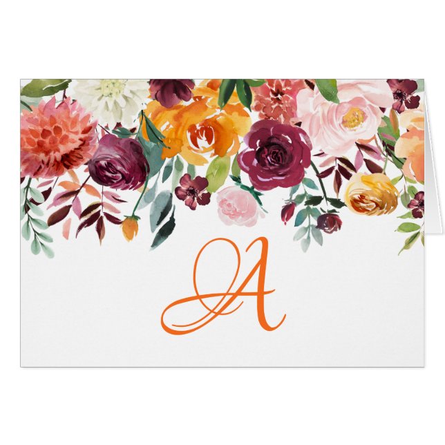 Modern Floral Monogram Design Customized (Front Horizontal)