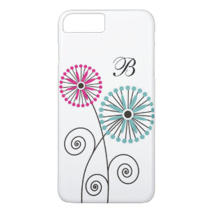 Modern Floral Monogrammed iPhone 8 Plus/7 Plus Case