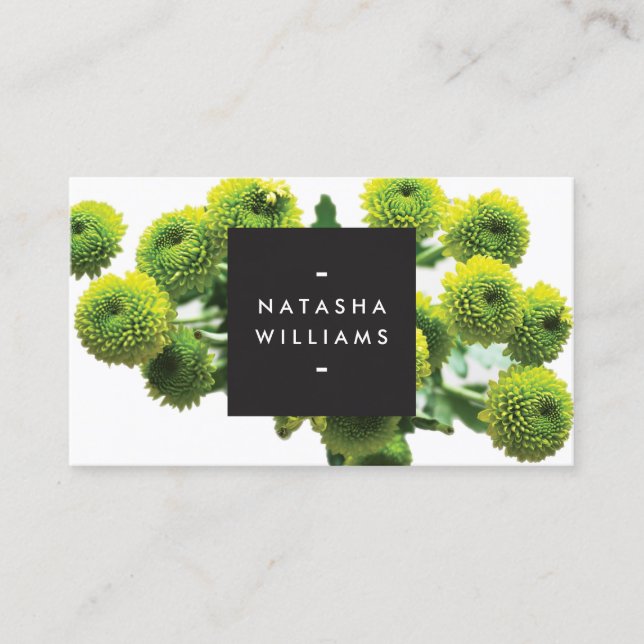 MODERN FLORAL MOTIF for COSMETOLOGISTS, SPA, SALON Business Card (Front)