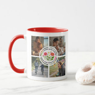 Modern Floral Multi-Photo Custom Mother's Day Mug