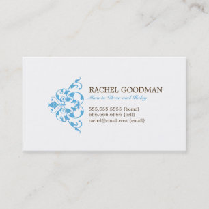 Modern Floral Mummy Card / Personal Calling Card