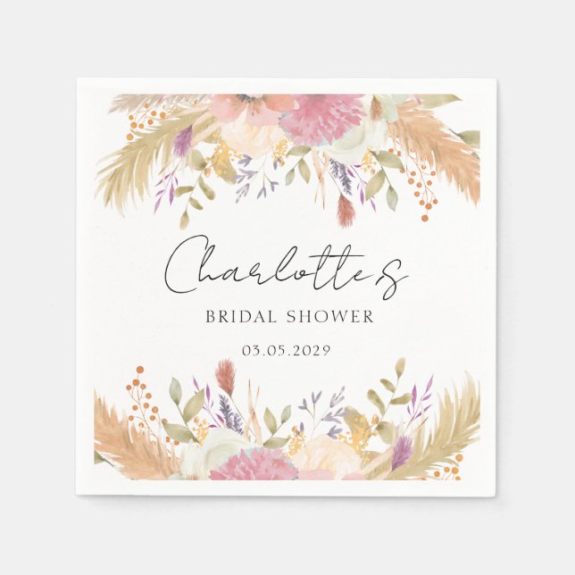 Modern floral  napkin (Front)