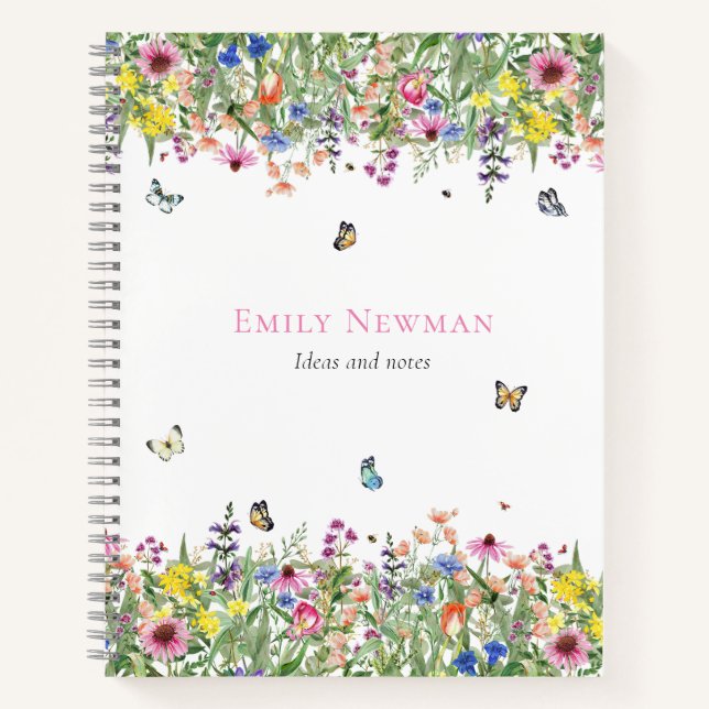 Modern Floral  Notebook (Front)