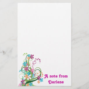 Modern Floral Notepad Stationery
