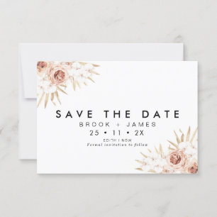 Modern Floral Orchards Wedding Save The Date Card