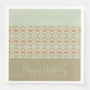Modern Floral Pattern Accented Designer Napkin