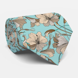 Modern Floral Pattern Business Tie