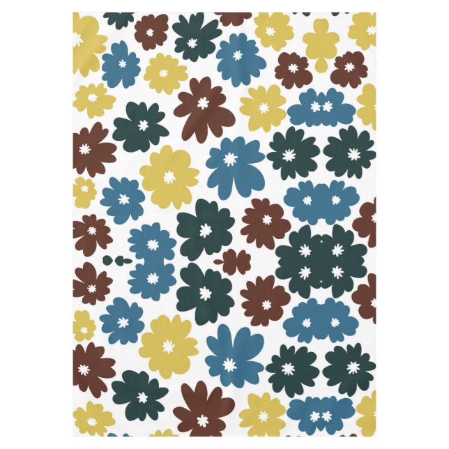 Modern Floral  Pattern Chic  Tablecloth (Front)