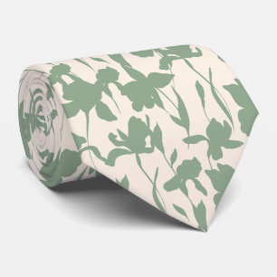 Modern Floral Pattern Elegant Tie