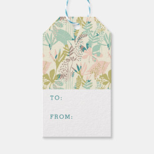Modern Floral Pattern Gift Tags