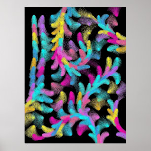 Modern Floral Pattern Poster