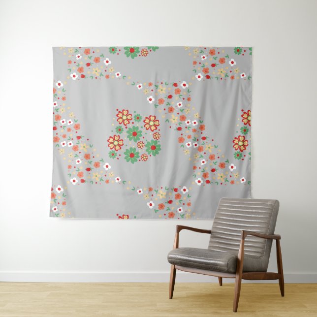 Modern  Floral  Pattern Tapestry (In Situ (Horizontal))