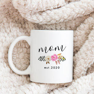 Modern Floral Personalised Mother's Day Coffee Mug