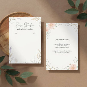 Modern Floral Personalized Earring Display Jewelry