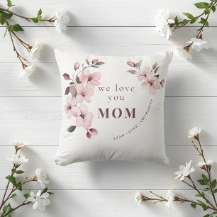 Modern Floral Personalized Mothers Day Gift Cushion