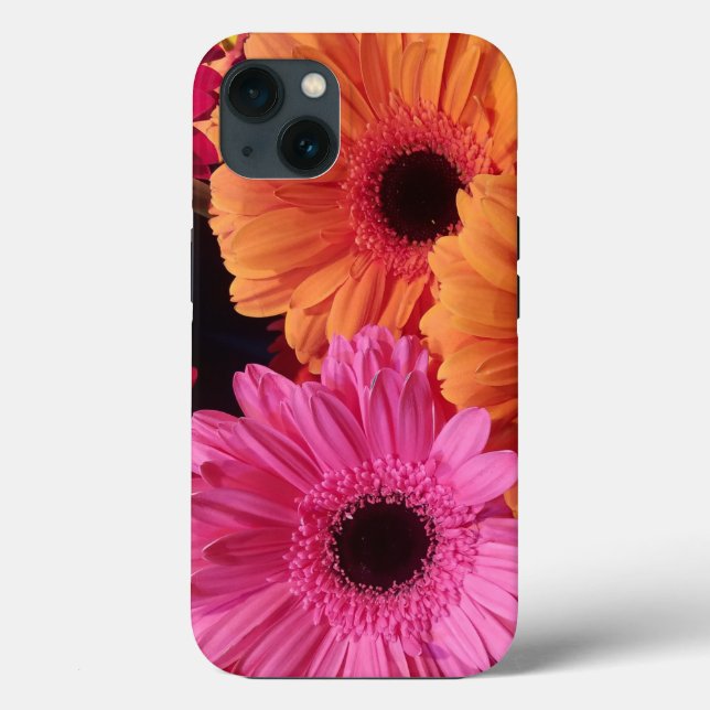 Modern Floral Photography Pink and Orange Gerber Case-Mate iPhone Case (Back)