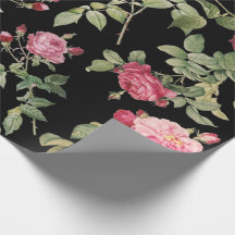 Modern Floral Pink Black Rose
