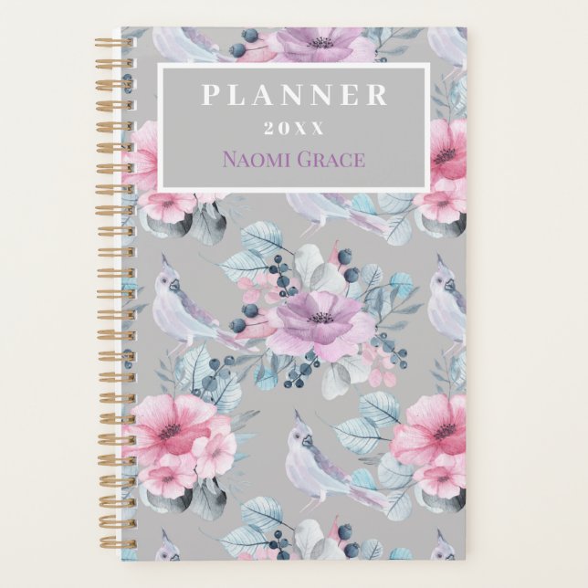 Modern Floral Planner (Front)