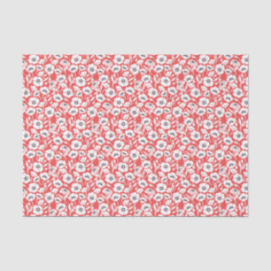 Modern Floral Poppies Tissue Paper