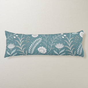 Modern Floral Print Brushed Polyester Body Cushion