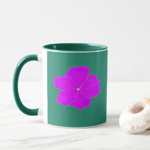 Modern Floral Purple Emerald Green Mug