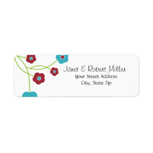 Modern Floral Return Address Labels