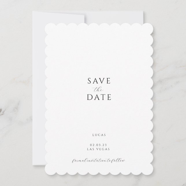Modern Floral Save the Date Invitation (Front)