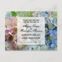 Modern Floral Save the Date Wedding Postcards