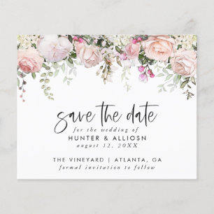Modern Floral Save The  Save The Date   Budget Fly Flyer