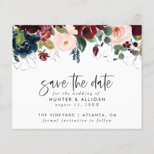 Modern Floral Save The Save The Date Budget Flyer