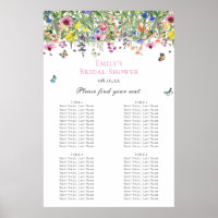 Modern Floral Seating Chart