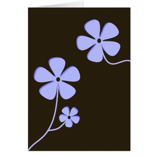 Modern Floral Silhouette Card
