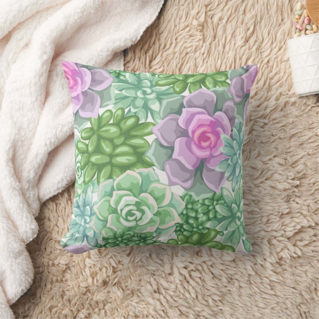 Modern Floral Silhouettes Cushion (Blanket)