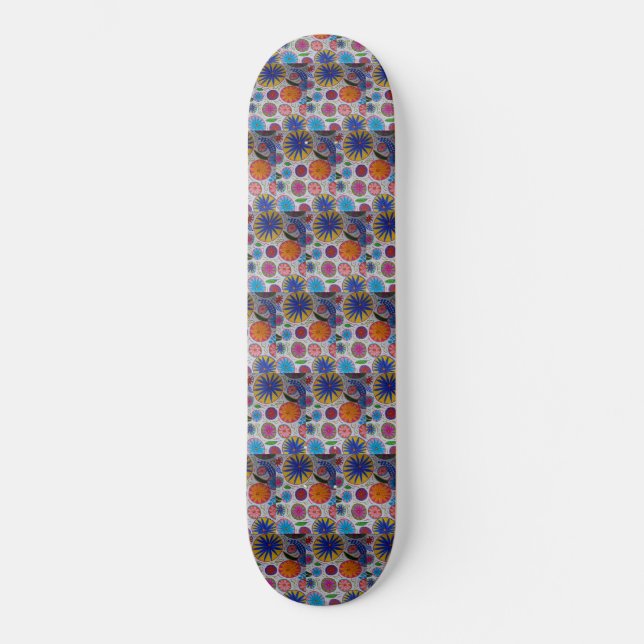Modern Floral Skateboard (Front)