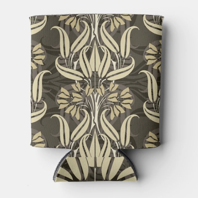Modern Floral Stylish Pattern Can Cooler (Front)