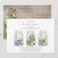 Modern Floral Terrarium Fiesta Bridal Shower