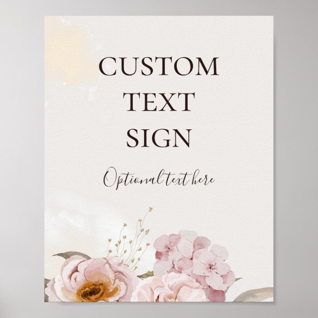 Modern Floral | Watercolor Cards and Gifts Custom Poster (Front)