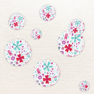 Modern Floral Watercolor Confetti