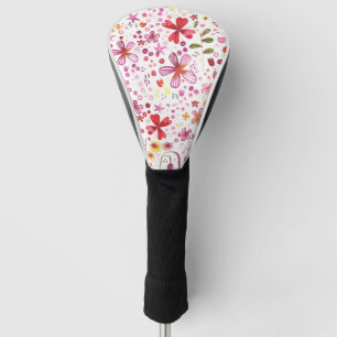 Modern Floral Watercolor Golf Head Cover