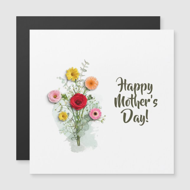 Modern Floral Watercolor Mothers Day Personalised (Front/Back)