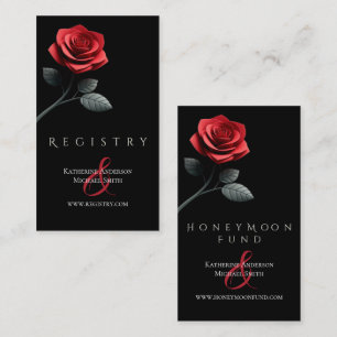 Modern Floral Wedding Black and White  Business Card
