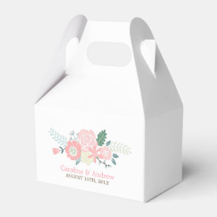 Modern Floral Wedding Favour Box