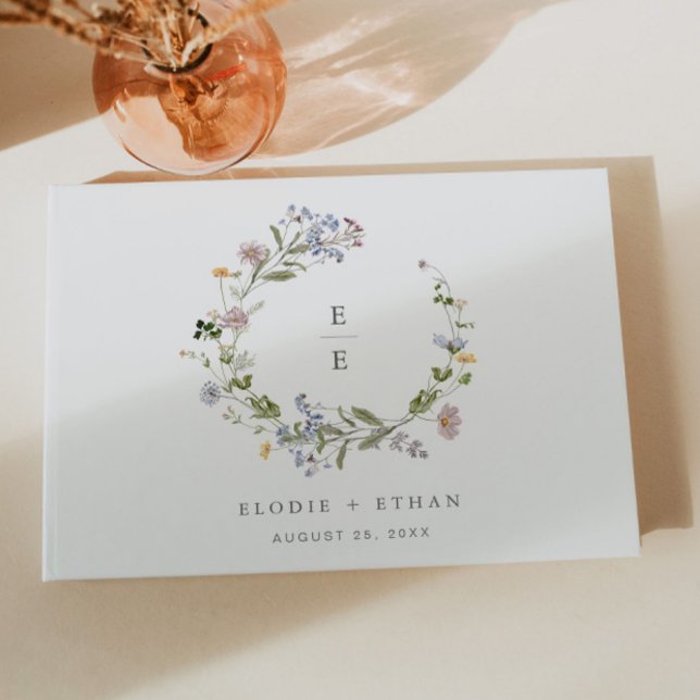 Modern Floral Wedding Guest Book Wildflower Boho (Creator Uploaded)