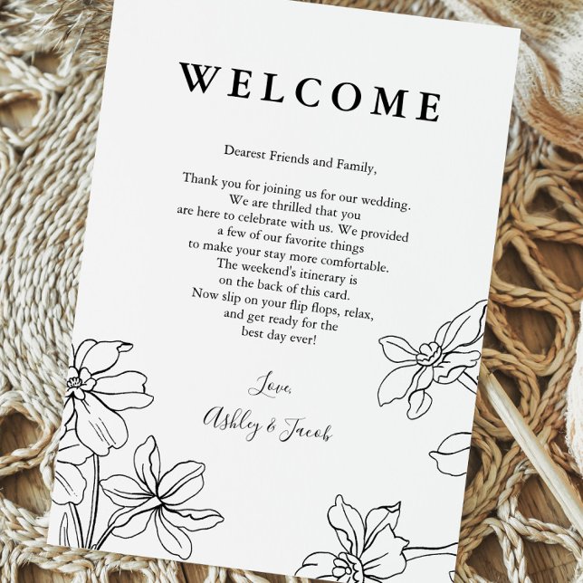 Modern Floral Wedding Letter and Itinerary Programme (Creator Uploaded)